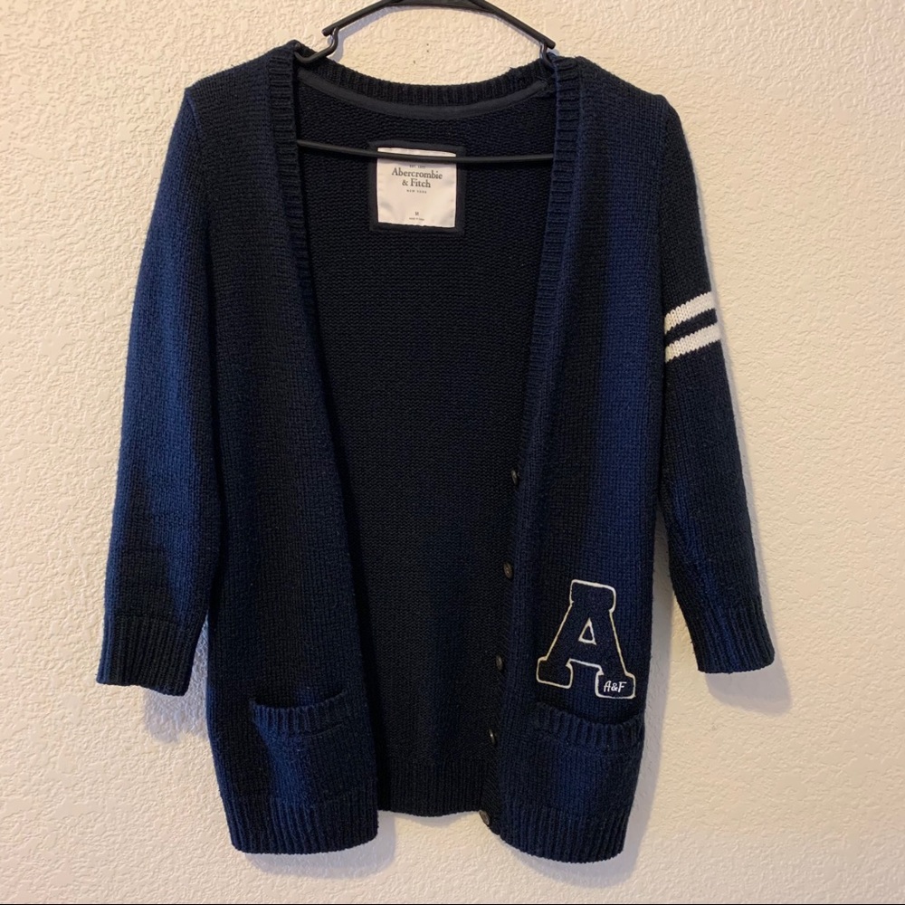 Abercrombie & Fitch Black Knit Cardigan Sweater
